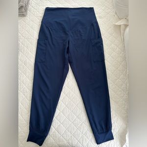 Med Couture Maternity Jogger Scrub Pants- size M, navy blue, VGUC